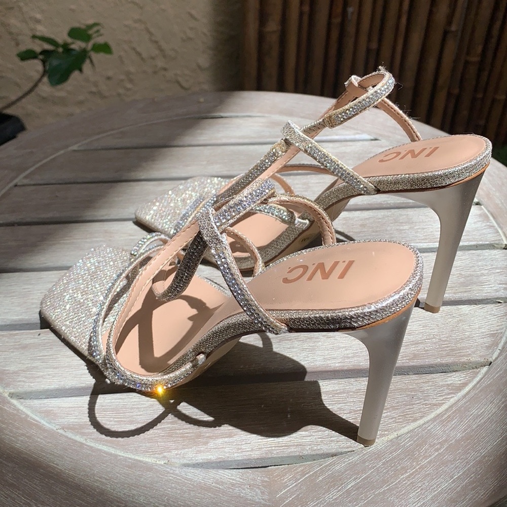 Champagne sparkly stilettos